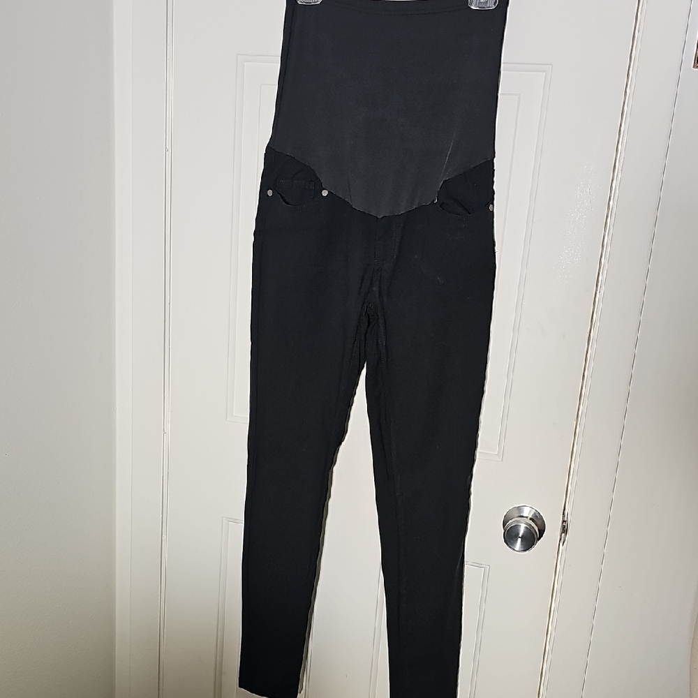 Maternity Black High-Waisted Pants. Size Meduim